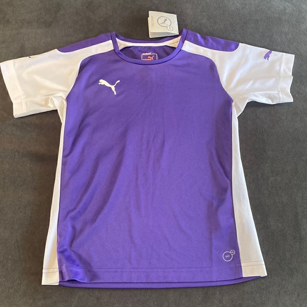 Girls Puma Purple and White T-Shirt Size Youth M NWT